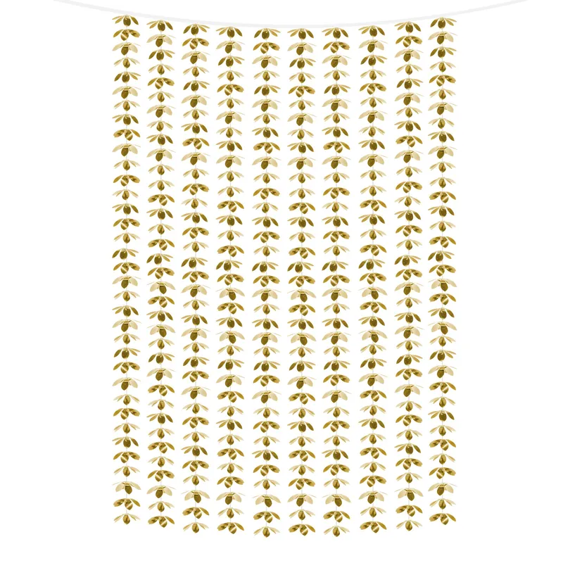 Back drop draperi – Guld blommor