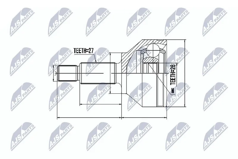 Ledsats, drivaxel NTY NPZ-FR-030