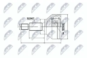 Ledsats, drivaxel NTY NPZ-FR-030