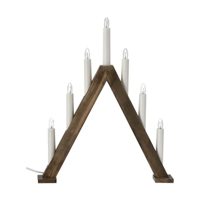 Scandi Living Nord adventsljusstake 40 cm Mörkbetsad