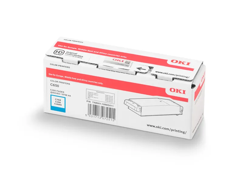 OKI 09006127 OKI C650 Tonerkassett Cyan