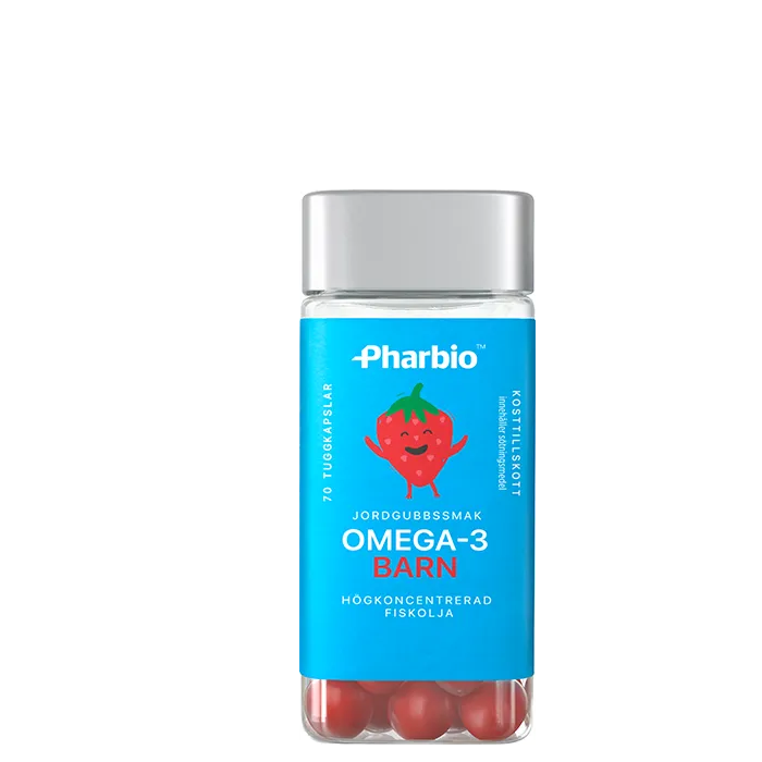 Omega-3 Barn Jordgubb 70 tuggkapslar