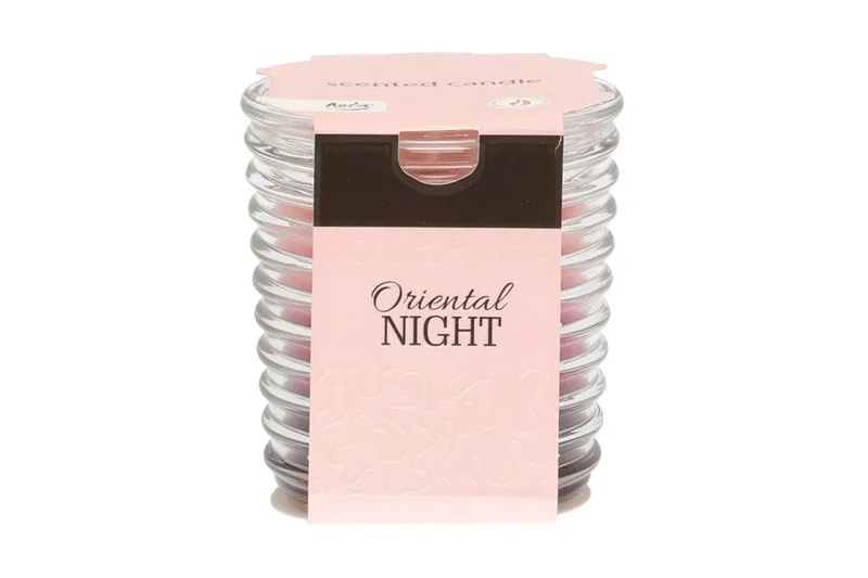 Doftljus i ribbat glas – Orientalisk natt 28 h