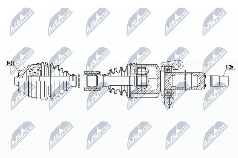 Drivaxel NTY NPW-BM-141