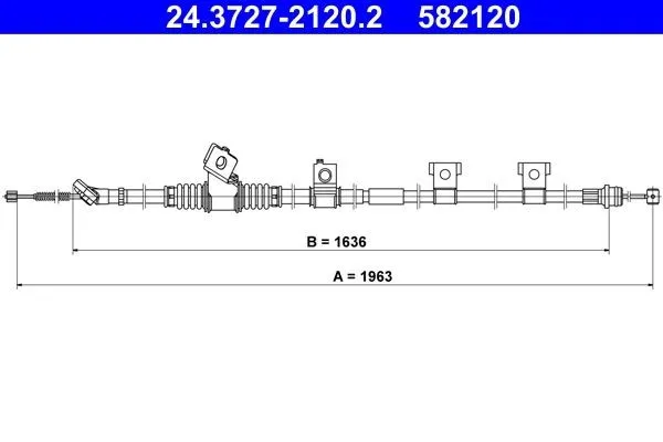 ATE 24.3727-2120.2 Handbromsvajer