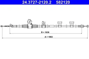 ATE 24.3727-2120.2 Handbromsvajer
