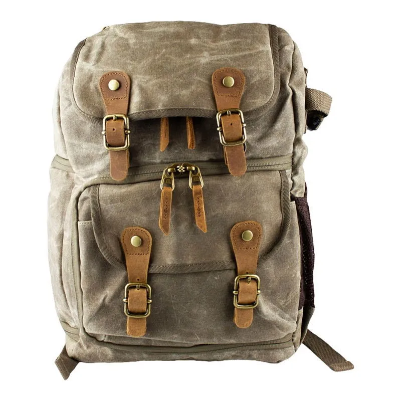 Robust Kameraryggsäck i Vintage Design - Brun