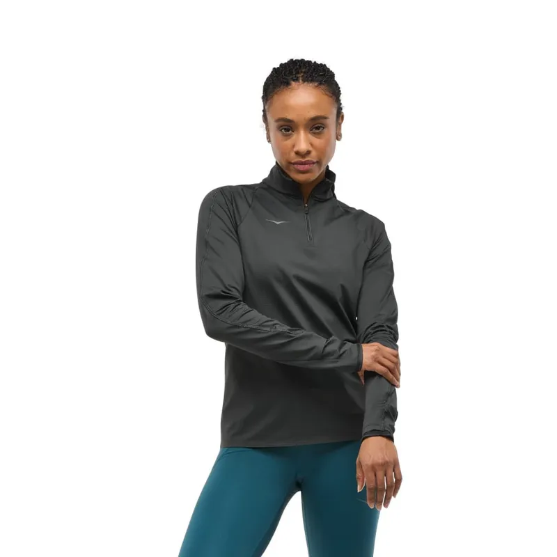 Hoka Glidetech Quarter Zip träningströja (dam) - Black, S