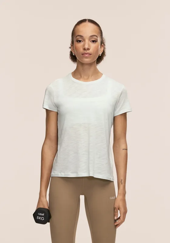 Casall Soft Texture Tee - Misty Green, Unisex, 38