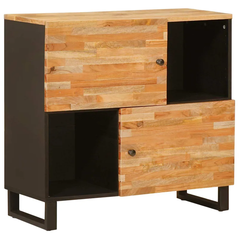 vidaXL Sidokabinett Brun 80 x 33 x 75 cm Massivt mangoträ