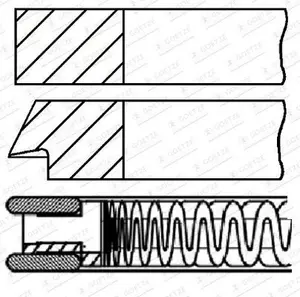 Kolvringsats GOETZE ENGINE 08-424400-00