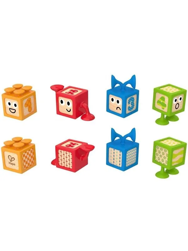 Hape Sensorblock - 4 st. - Sug och sensorik Blocks