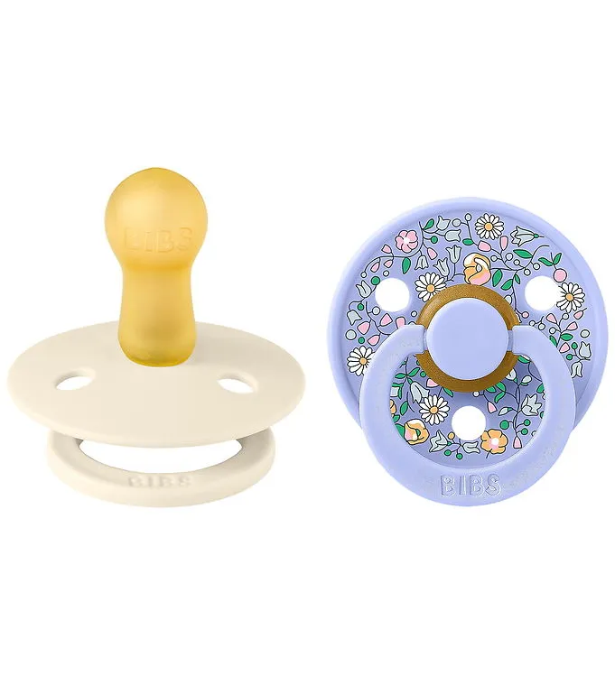 BIBS x Liberty Colour Chloe Meadow Napp 2-Pack Latex Stl 2, Ivory Mix