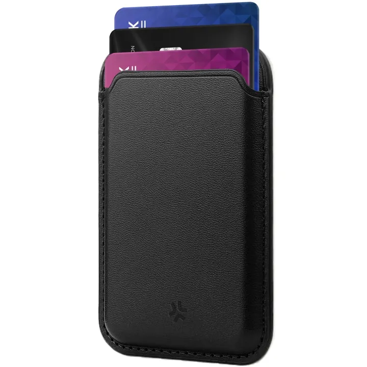 Celly MAGWALLET, Korthållare, Svart, Konstläder, Compatible with Magsafe technology, 60 mm, 80 mm