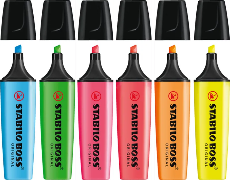 Överstrykningspenna Orginal 6-Pack STABILO BOSS