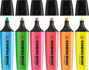Överstrykningspenna Orginal 6-Pack STABILO BOSS