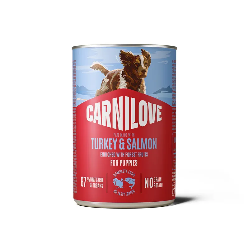 Wild Meat Salmon & Turkey Puppy Våtfoder till Valp - 6 x 400 g