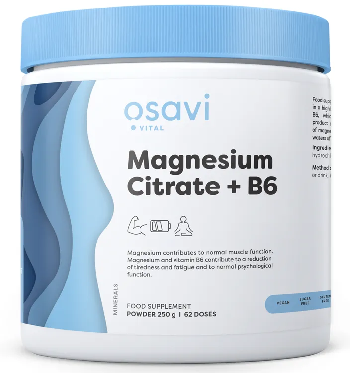 Osavi – Magnesiumcitrat + B6 Pulver, 250g