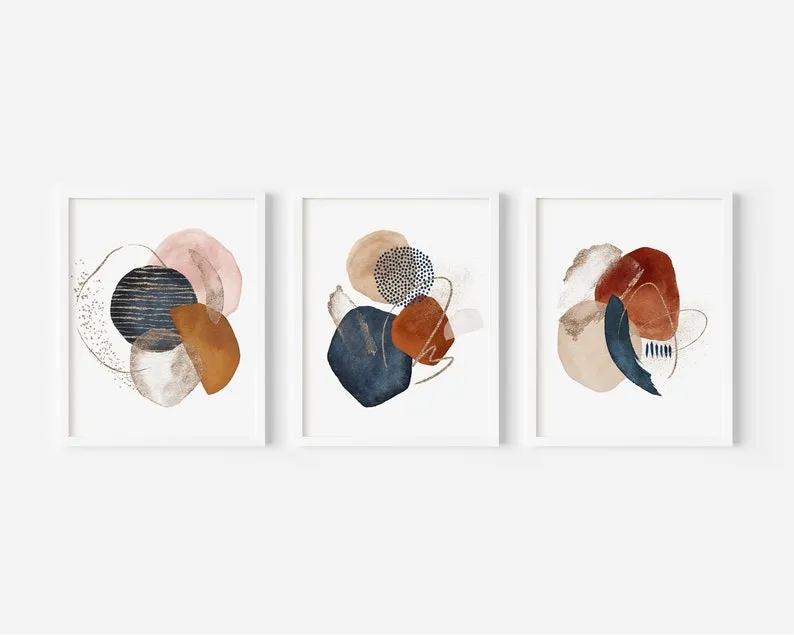 Posters - Abstrakt konst / Set med 3
