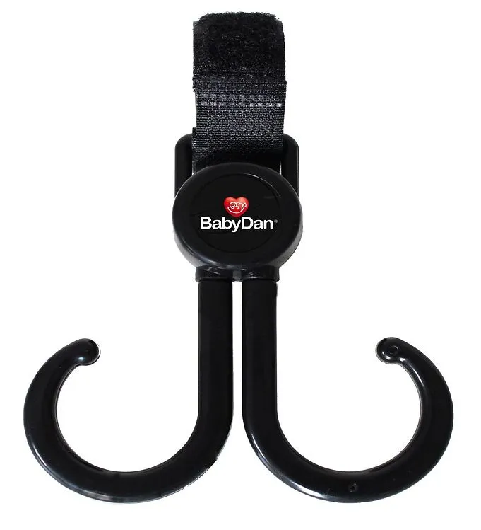 BabyDan Barnvagnskrok - 2-pack - Dubbelt - Svart