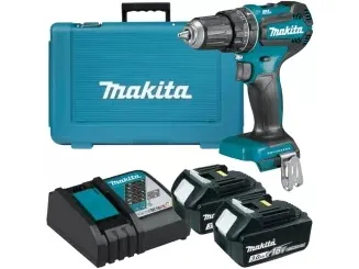 Makita DHP485RFE, Borr med pistolgrepp, utan nyckel, Blå, 1,3 cm, 1900 RPM, 3,8 cm