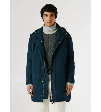Pepe Jeans för män. PM4027172 Parka Jansen marinblå (S), Casual, Polyester, Marino