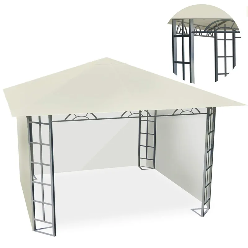 Beige trädgårdspaviljong 3x3m - Modell 4934