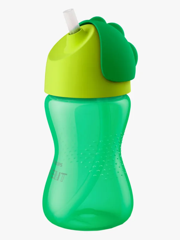 Philips Avent, Kopp Med Böjbart Sugrör, Grön Ålder 12m+