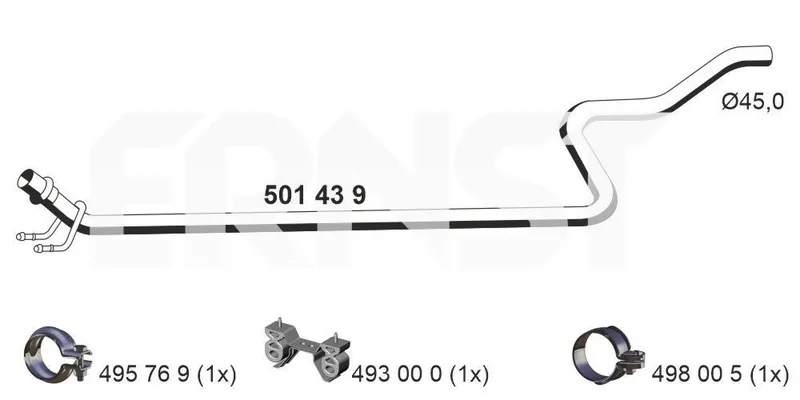 Avgasrör ERNST 501439