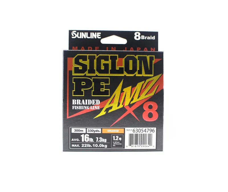 Sunline PE Line X8 Siglon AMZ 300m PE 1,2 16LB Orange (0640) orange