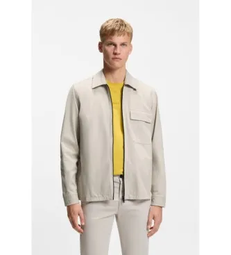 BOSS för män. 50553706 Lorum beige jacka (S), Casual, Bomull