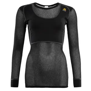 Aclima Women's WoolNet Crew Neck Jet Black (#3655)