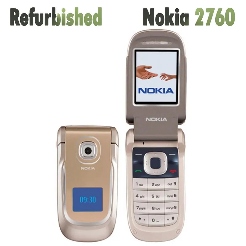 Refurbished Nokia Original Nokia 2760 Mobiltelefon Med 1 SIM 1 Battery 1 Charger Blå