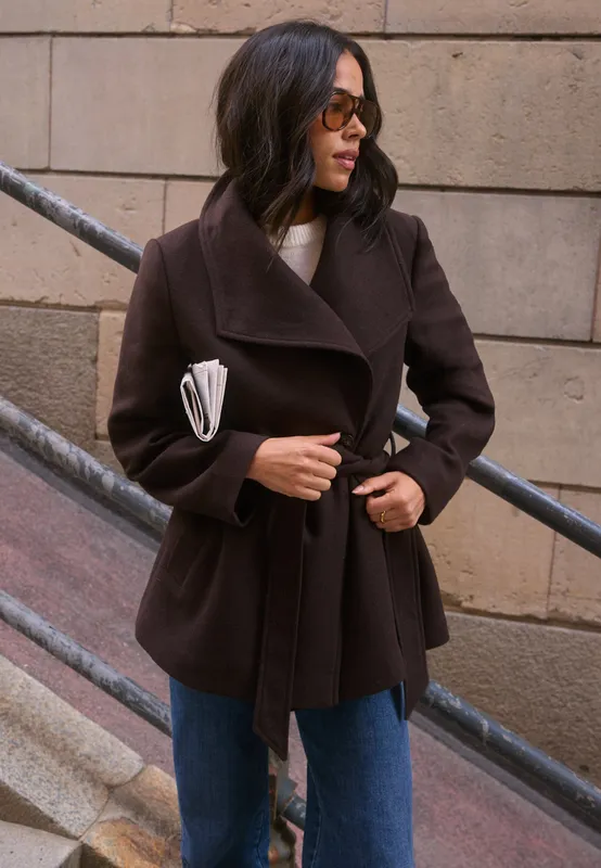 Short Wool Blend Coat (#3701)