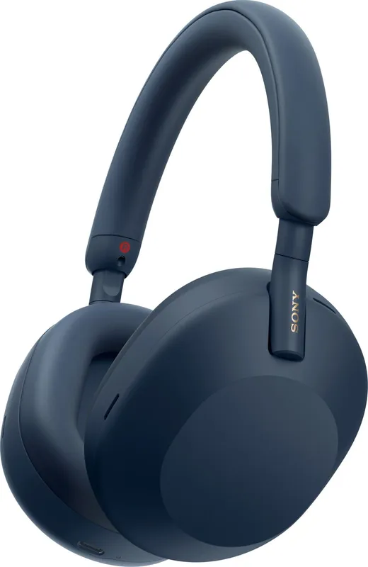 Sony WH-1000XM5 Trådlösa trådbundna hörlurar blå