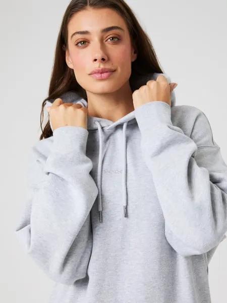Björn Borg Women’s Studio Oversized Hoodie Light Grey Melange