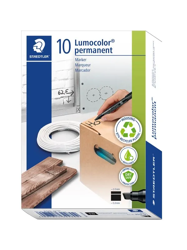 Staedtler Marker Lumocolor permanent .10 pcs.Brown