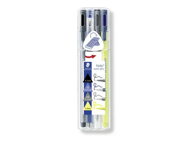 Marker Staedtler Triplus Mobile Office ass. ergonomiska skrivartiklar (set med 4 st.)