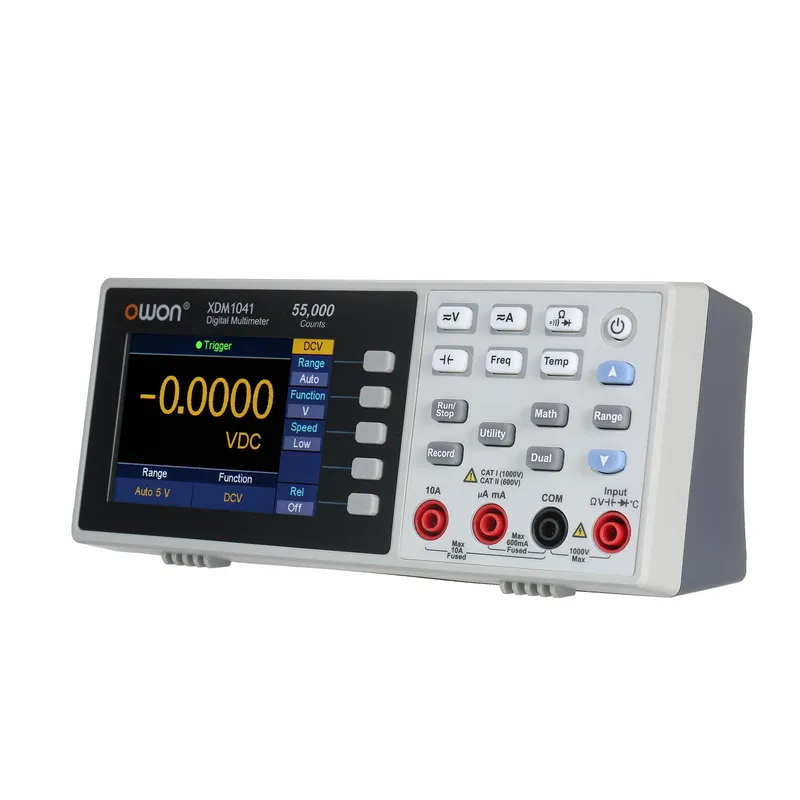 Owon 55 000 Counts Digital Multimeter Universell mätare med hög precision och 3,5-tums TFT LCD-skärm EU Plug vit