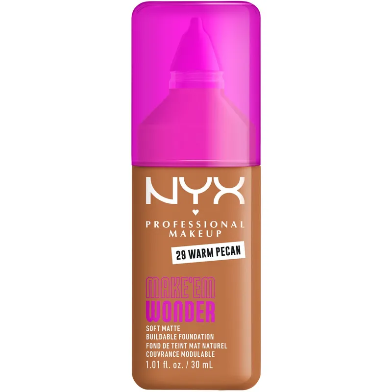 NYX Professional Makeup Make Em Wonder Foundation 29 Warm Pecan – 30 ml
