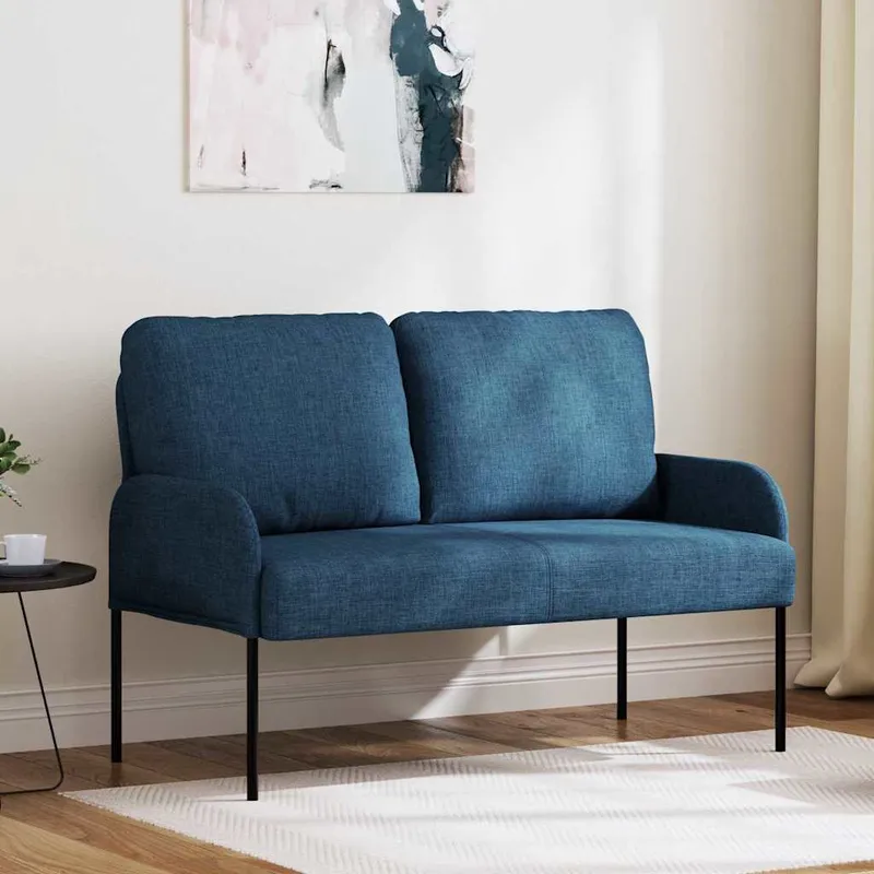 vidaXL Soffor med kudde 110cm Blå Plywood (#0190)