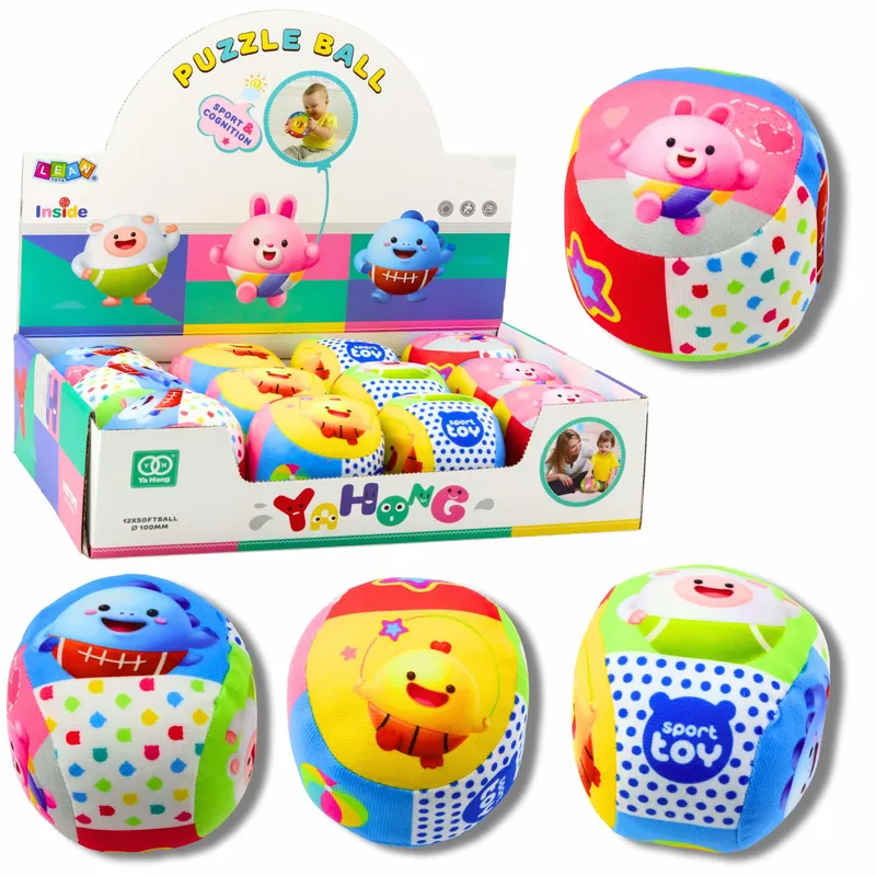 Mjuk Baby Rattle Ball, färgglad, 9 cm
