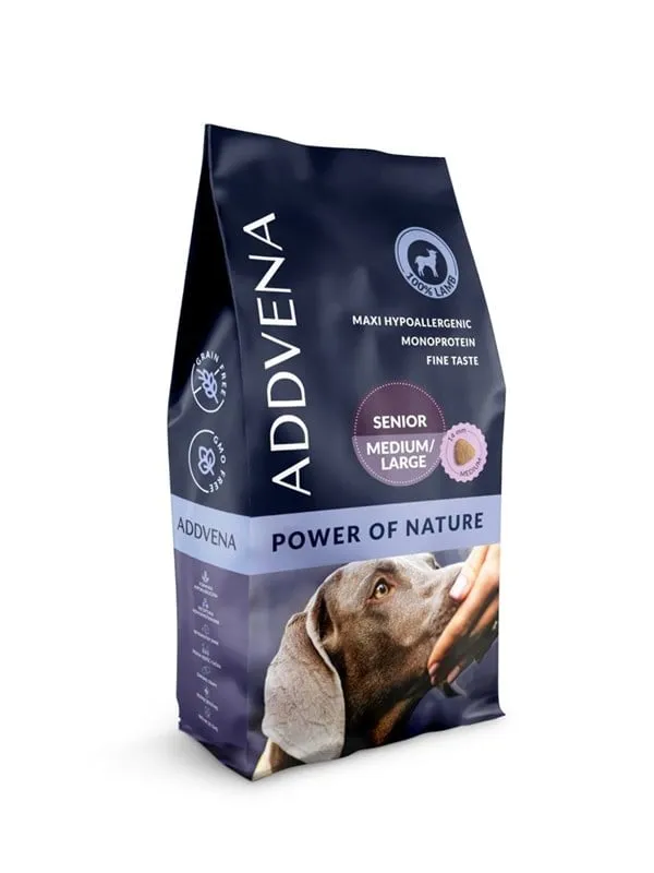 ADDVENA Power of Nature Senior Medium/Large Lamm - torrt hundfoder - 10kg