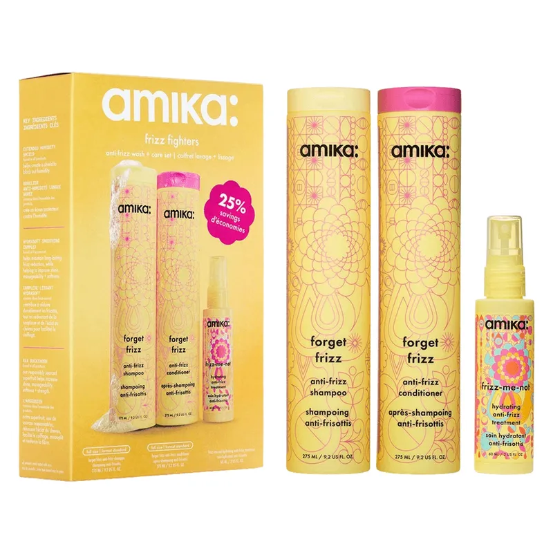 Amika Frizz Fighters Anti-Frizz Wash + Care Set
