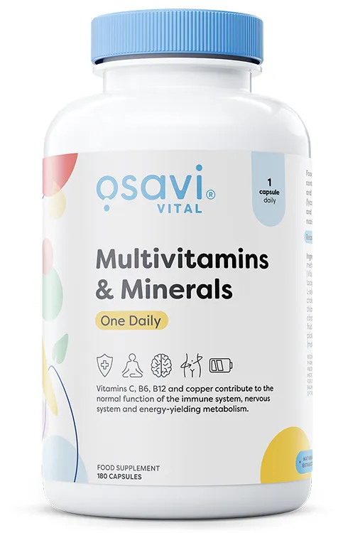 Osavi – Multivitaminer & Mineraler En Om Dagen, 180 kapslar