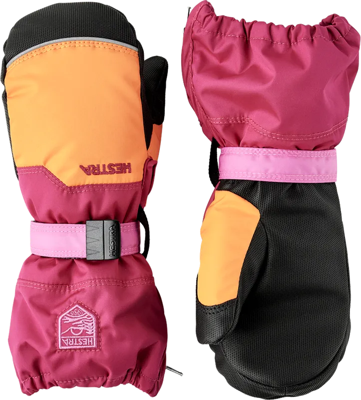 Hestra Baby´s Baby Zip - Mitt Orange/orchid