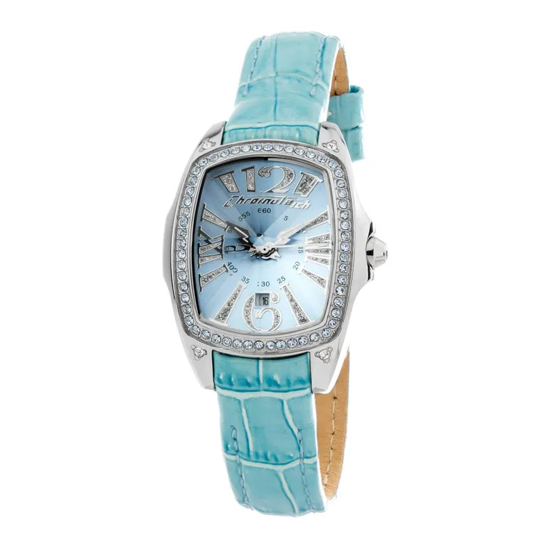 Klocka CHRONOTECH CT7948LS-01. Kvarts, Färg blå. Kobieta.