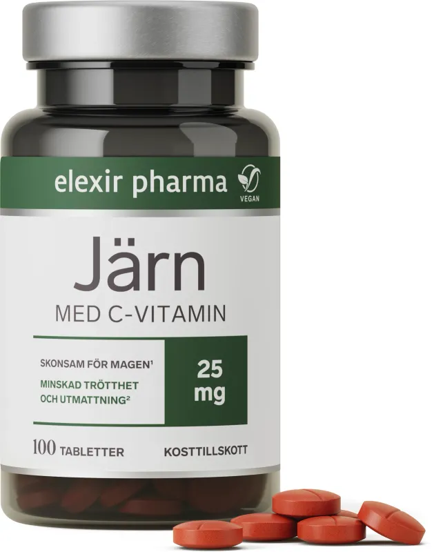 Järn med C-vitamin 100 tabletter