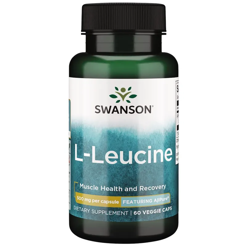 Swanson - AjiPure L-Leucin, 500 mg - 60 vegetabiliska kapslar