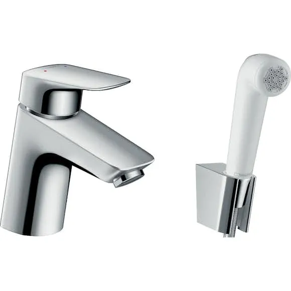 Tvättställsblandare Hansgrohe Logis S med Bidettehanddusch